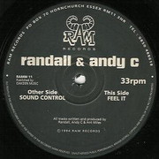 Randall & Andy C - Sound Control / Feel It (RAM Records RAMM011, 1994) :   