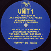 Unit 1 - Theme / Your Mind / Arden (Creative Wax CW102, 1994) :   